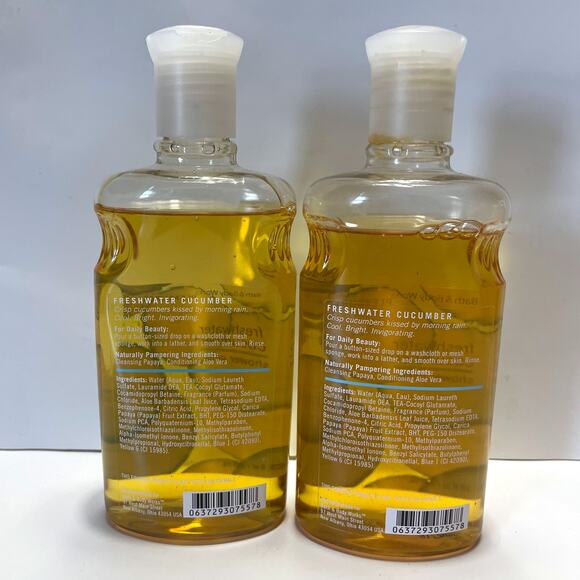 THE BODY SHOP Works Pleasures Rare Freshwater Cucumber Shower Gel Set 2 - Picture 3 of 6